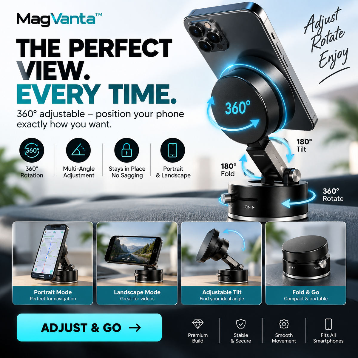 MagVanta™ Magnetic Phone Holder