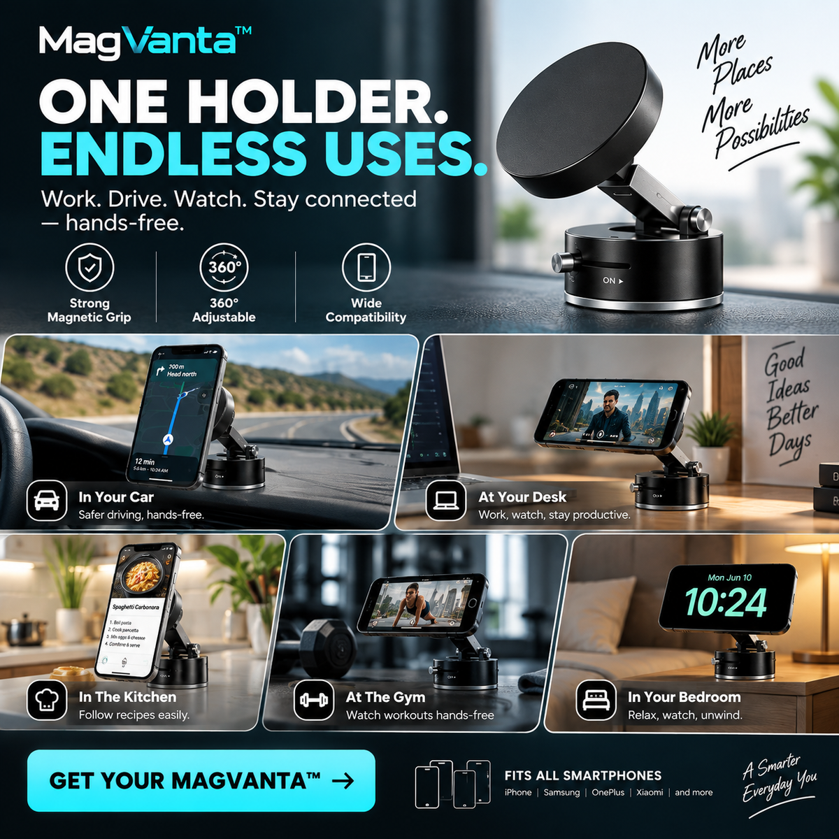 MagVanta™ Magnetic Phone Holder