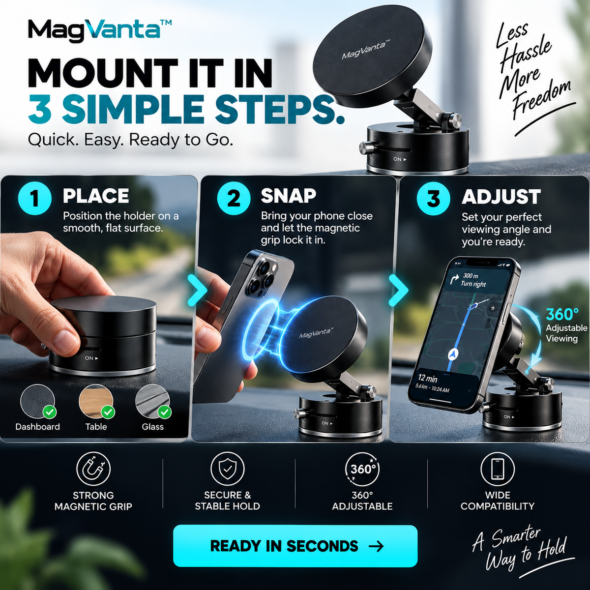 MagVanta™ Magnetic Phone Holder