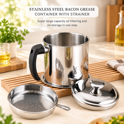 PurePour™ Stainless Steel Oil Filter Pot