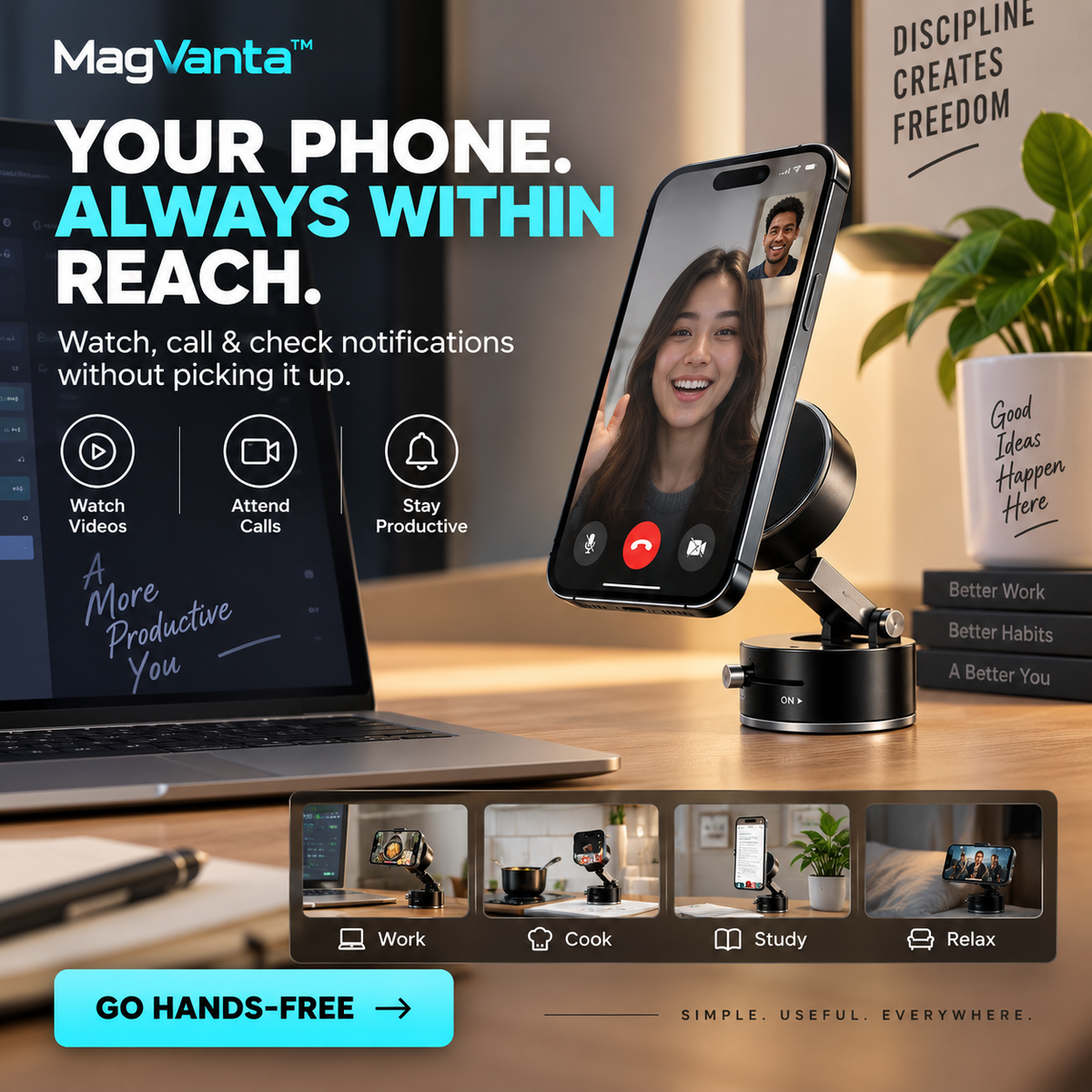 MagVanta™ Magnetic Phone Holder
